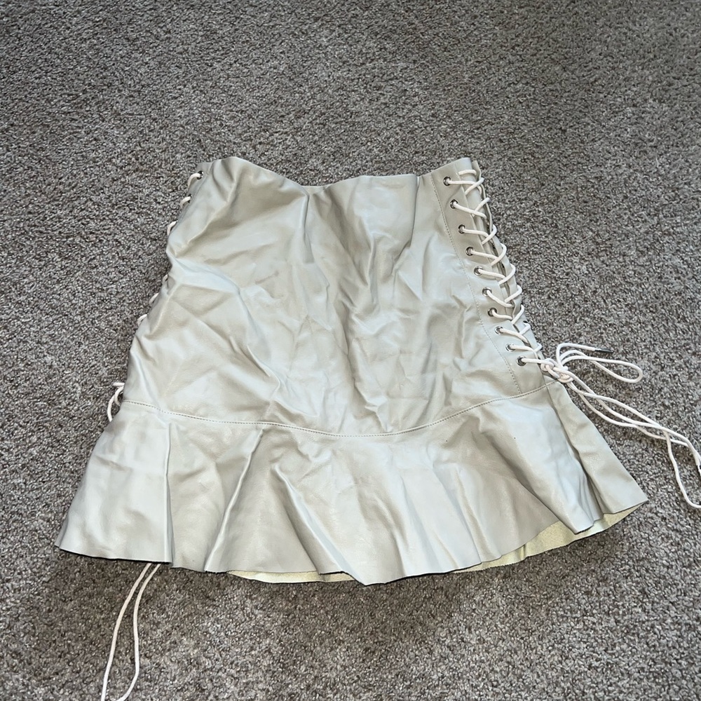 Faux leather skirt